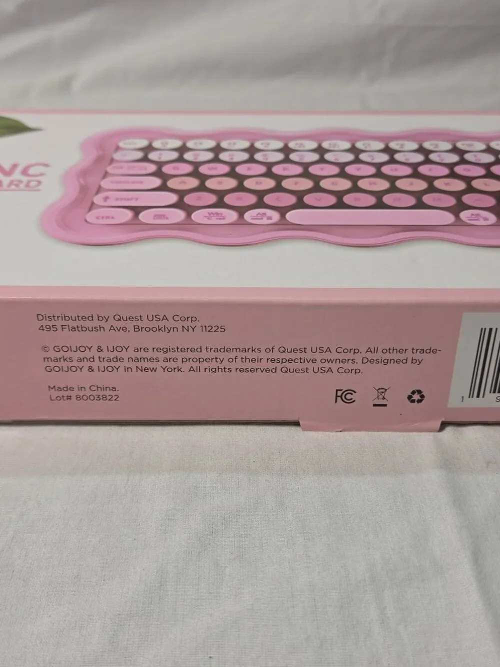 Ijoy Full Size Wave Sync Wireless Keyboard Pink Battery Portable USB